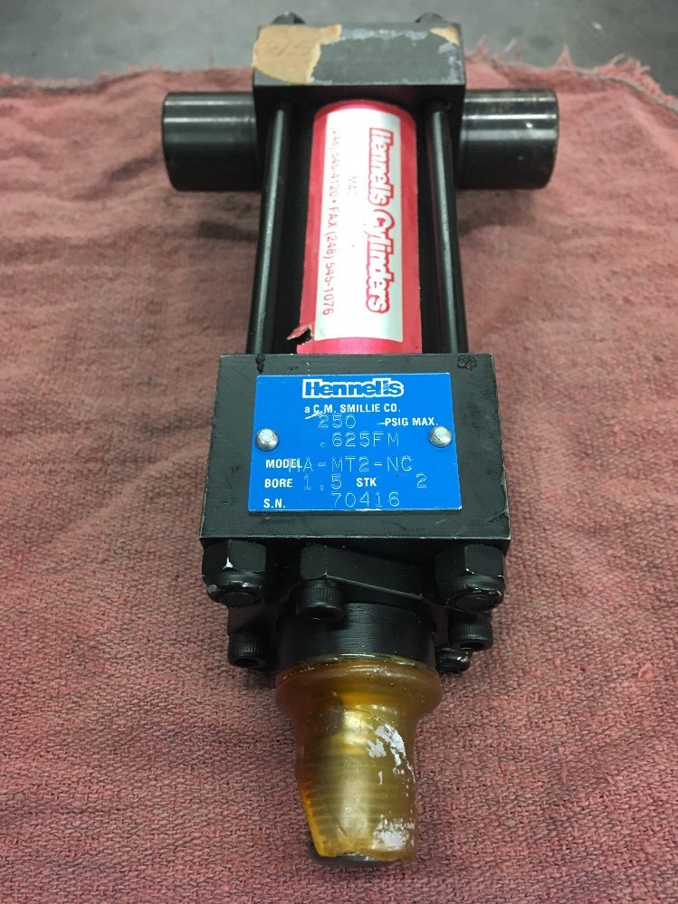 HENNELLS HA-MT2-NC PNEUMATIC CYLINDER 1.5″ BORE 2 STROKE 250 psi NEW USA