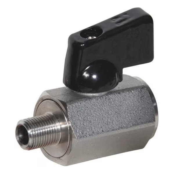 Manufacturer Varies 3/8″ FNPT x MNPT Stainless Steel Mini Ball Valve Inline