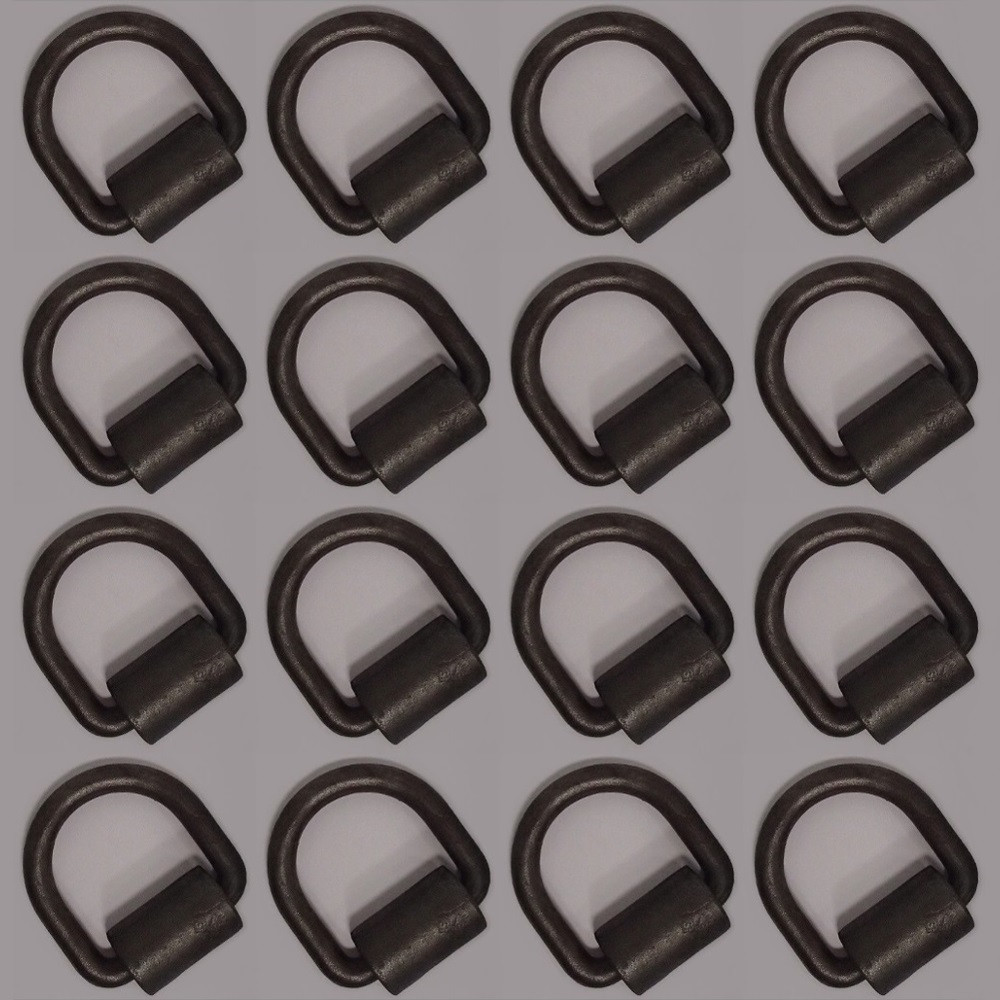 16 Weld-on 1/2″ D Rings Tie Down Cargo Flatbed Truck Trailer Ratchet Strap Ring