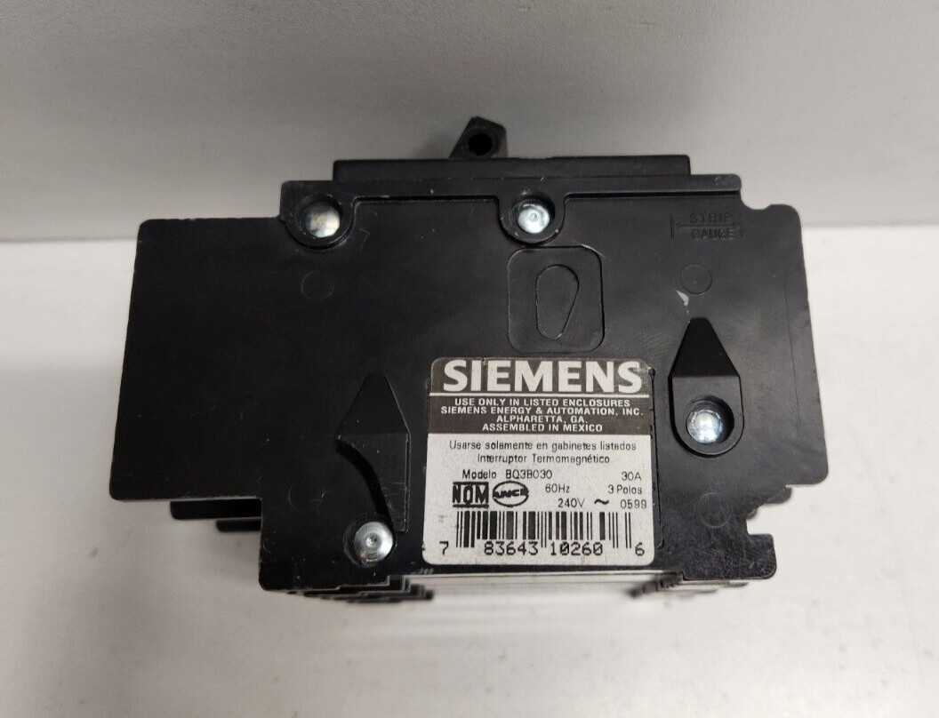 GUARANTEED! SIEMENS 30A 240V 3-P CIRCUIT BREAKER BQ3B030