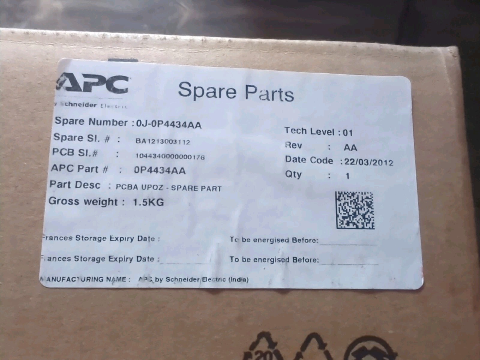 NEW OEM Schneider Electric ORIGINAL SPARE PART 0J-0P4434AA APC MGE UPS SYSTEMS