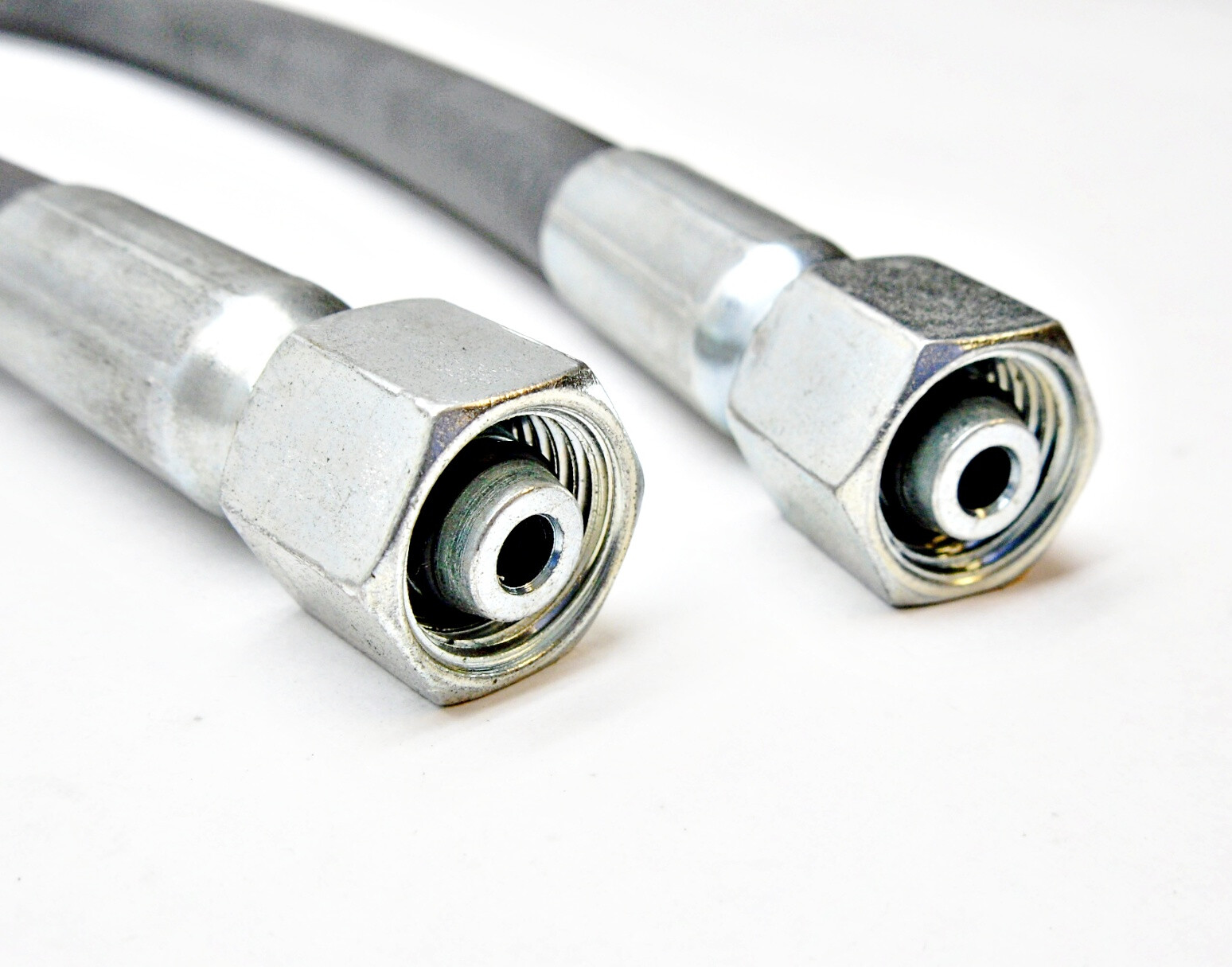 LOT OF 2 NEW PARKER PARFLX 540N-4 HYDRAULIC HOSE 2750PSI WITH FITTINGS 2.5FT