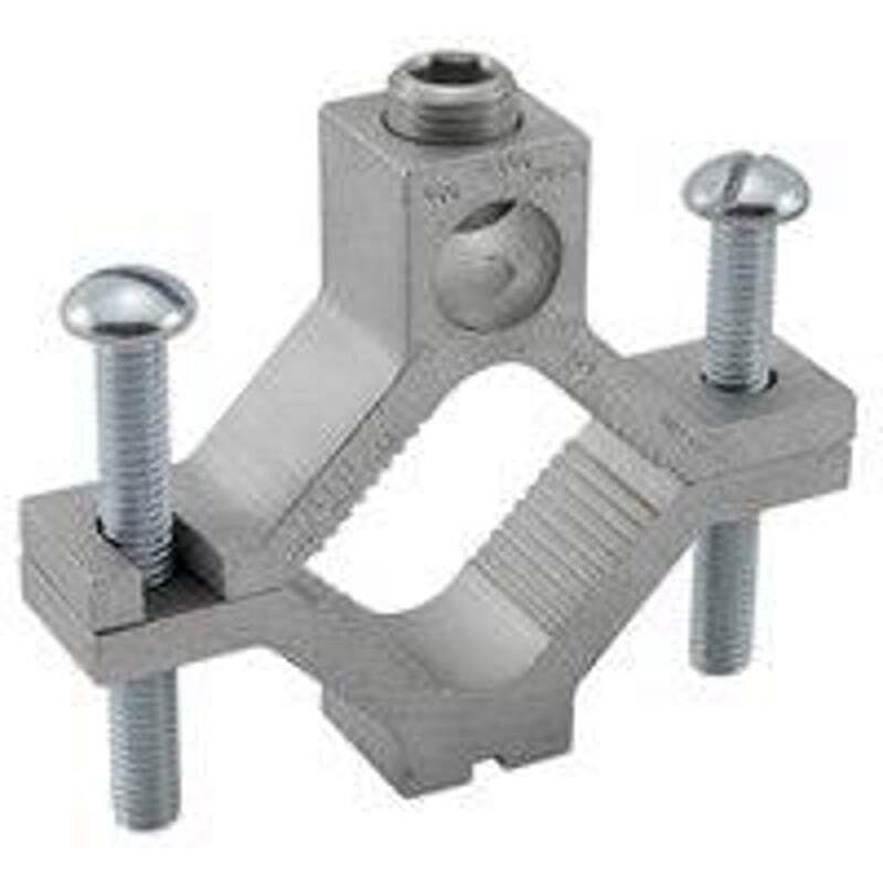 Ilsco AGC-1 Permaground Aluminum Ground Clamp, 250-6, 1/2″-1″ Pipe Sizes
