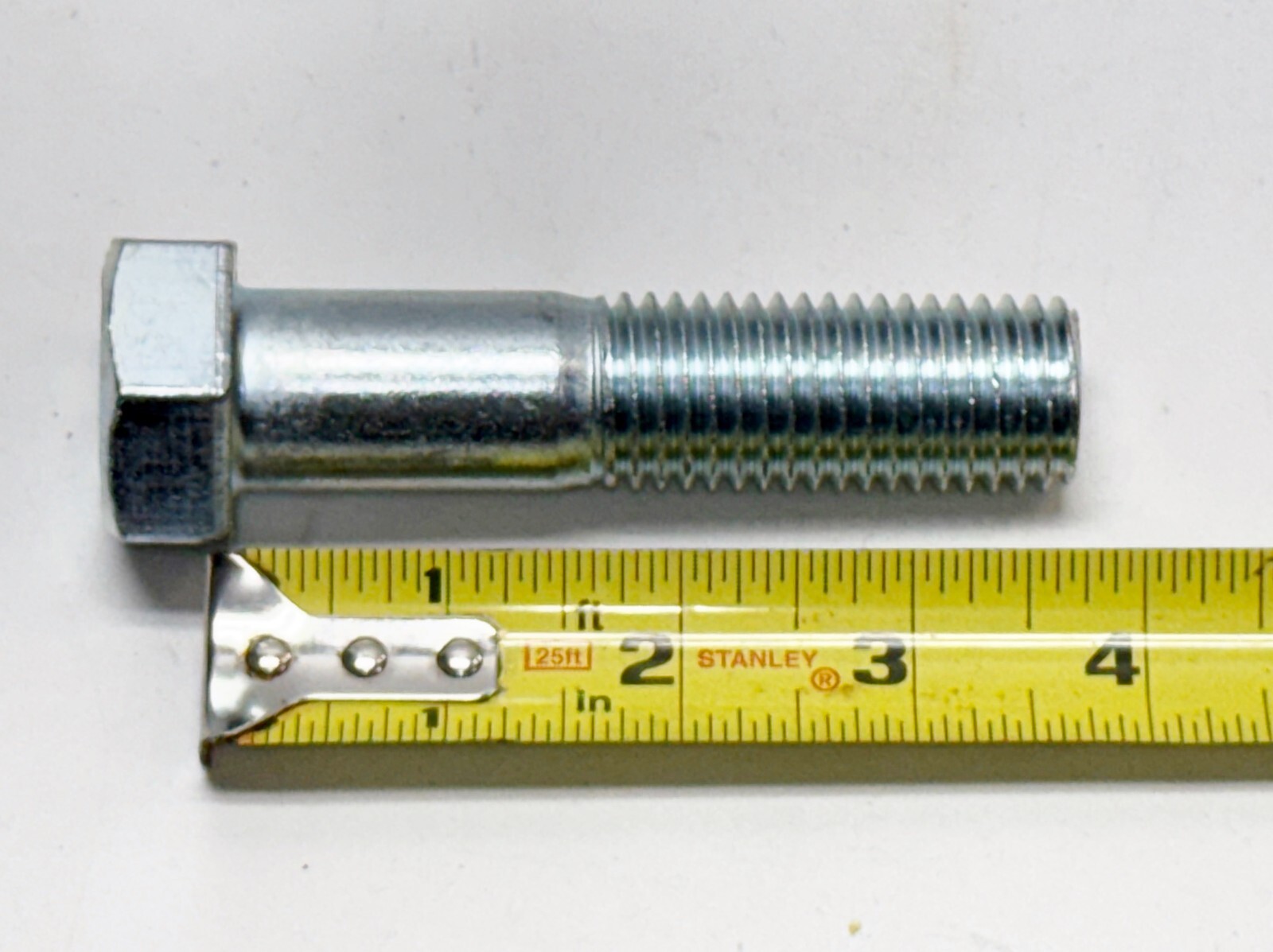 7/8-9 x 3 3/4″ Hex Bolt (PT) Grade A Zinc CR+3 A307 —Qty 10 -Brighton Best