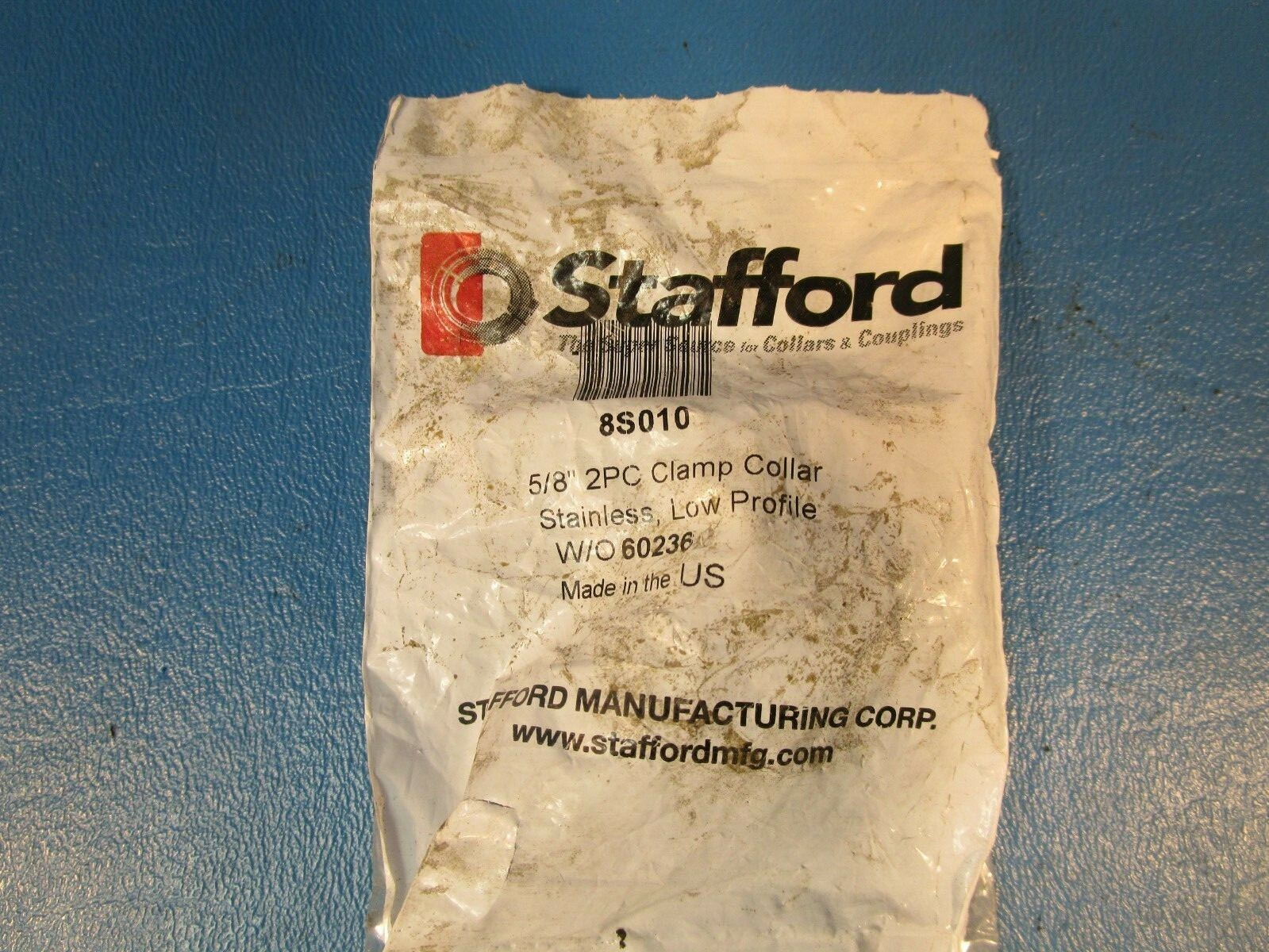 Stafford 8S010 Collar, Stainless Steel, 5/8″, Two Piece Clamp Type