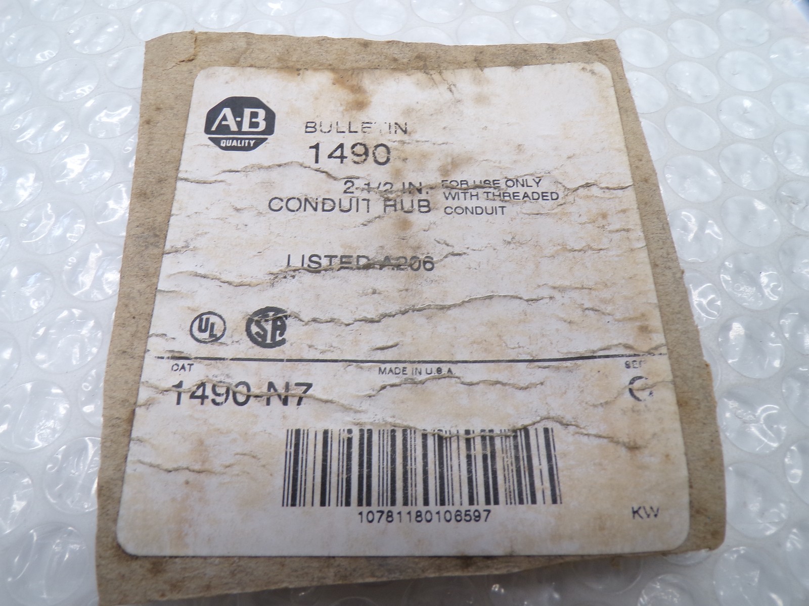 ALLEN BRADLEY 1490-N7 CONDUIT HUB 2-1/2″ NSNP