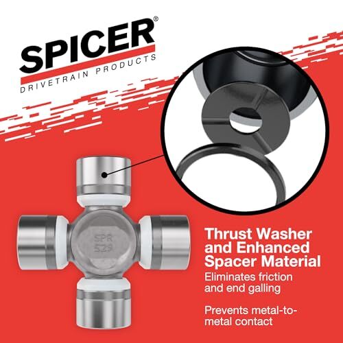 Spicer Life 1350 Series Universal Joint Non Greaseable OSR 1.188 Inch