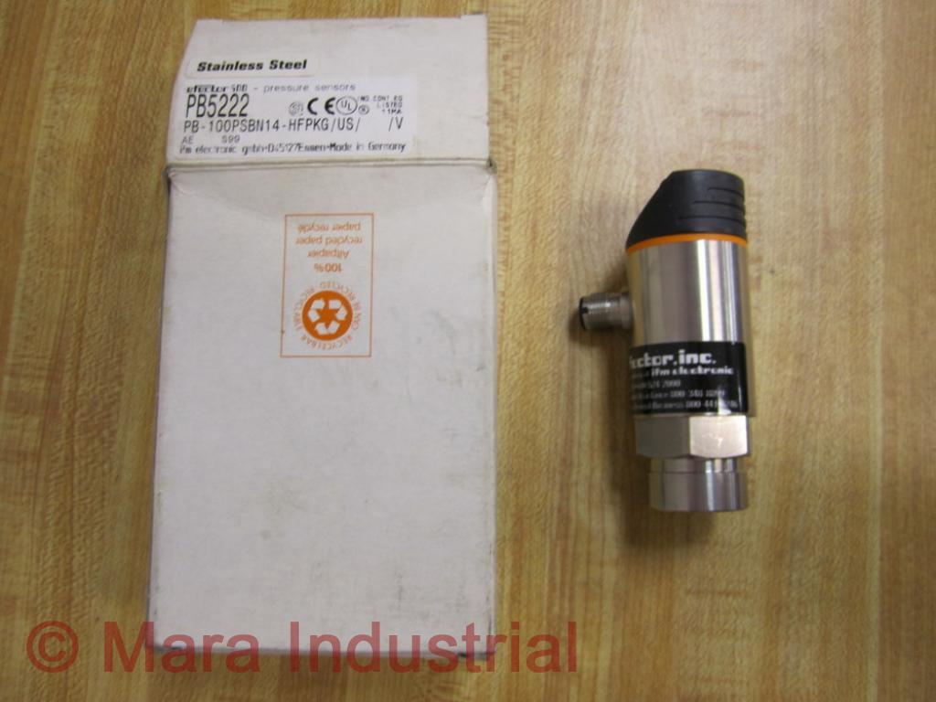 IFM Efector PB5222 Pressure Switch PB-100PSBN14-HFPKG/US/ /V