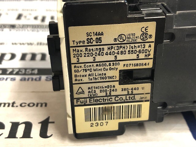 Lot of (8) Fuji Electric Contactor – SC-05 w/Warranty