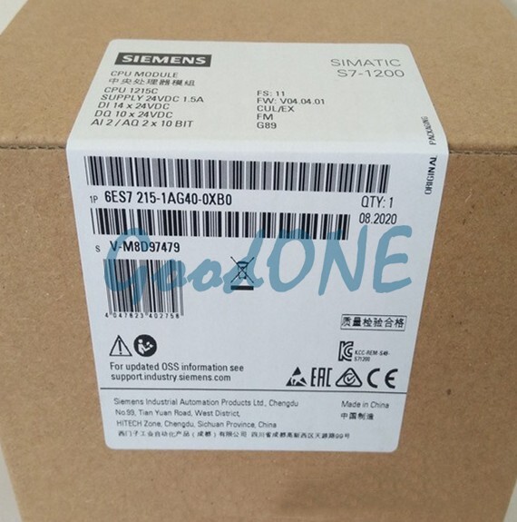 1PC New Siemens Unopened 6ES7 215-1AG40-0XB0 6ES7215-1AG40-0XB0 PLC