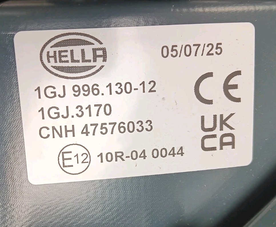 Hella Headlamp Assembly 1GJ 996. 130-12 CNH 47576033