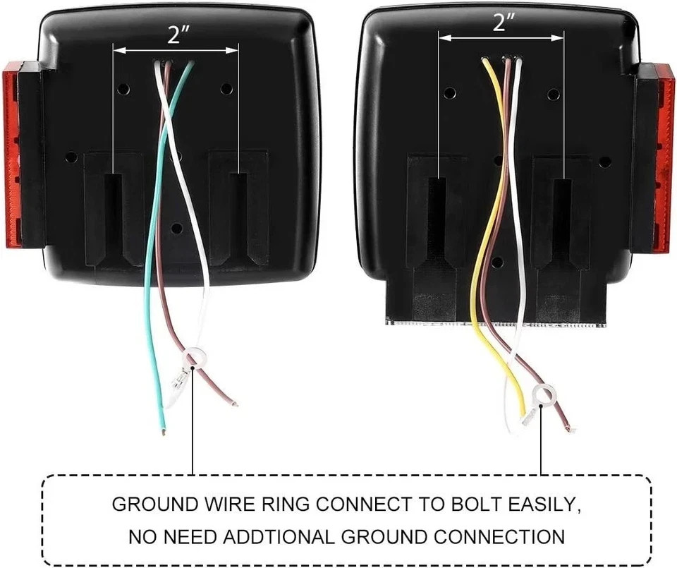 12V Led Trailer Light Kit Complete With Wiring Harness And Bracket