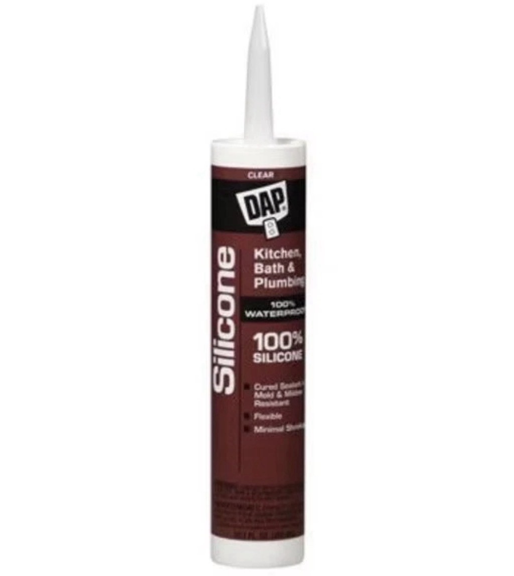 DAP 100% Silicone Clear Sealant 9.8 oz Kitchen Bath Plumbing Waterproof Mold