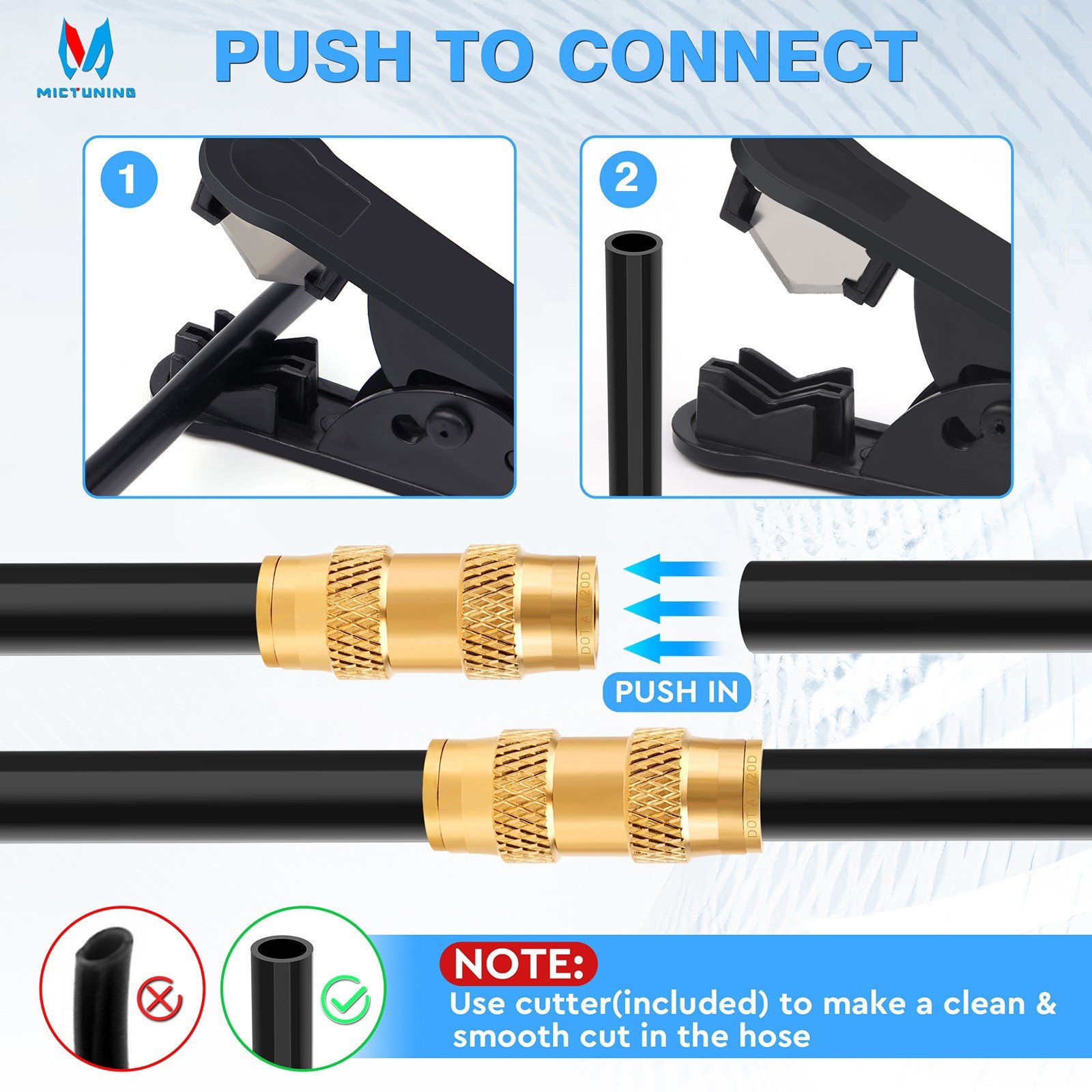 Upgrade 76 PCS DOT Brass Air Line Fittings Kit Semi Truck & Trailer Brake System