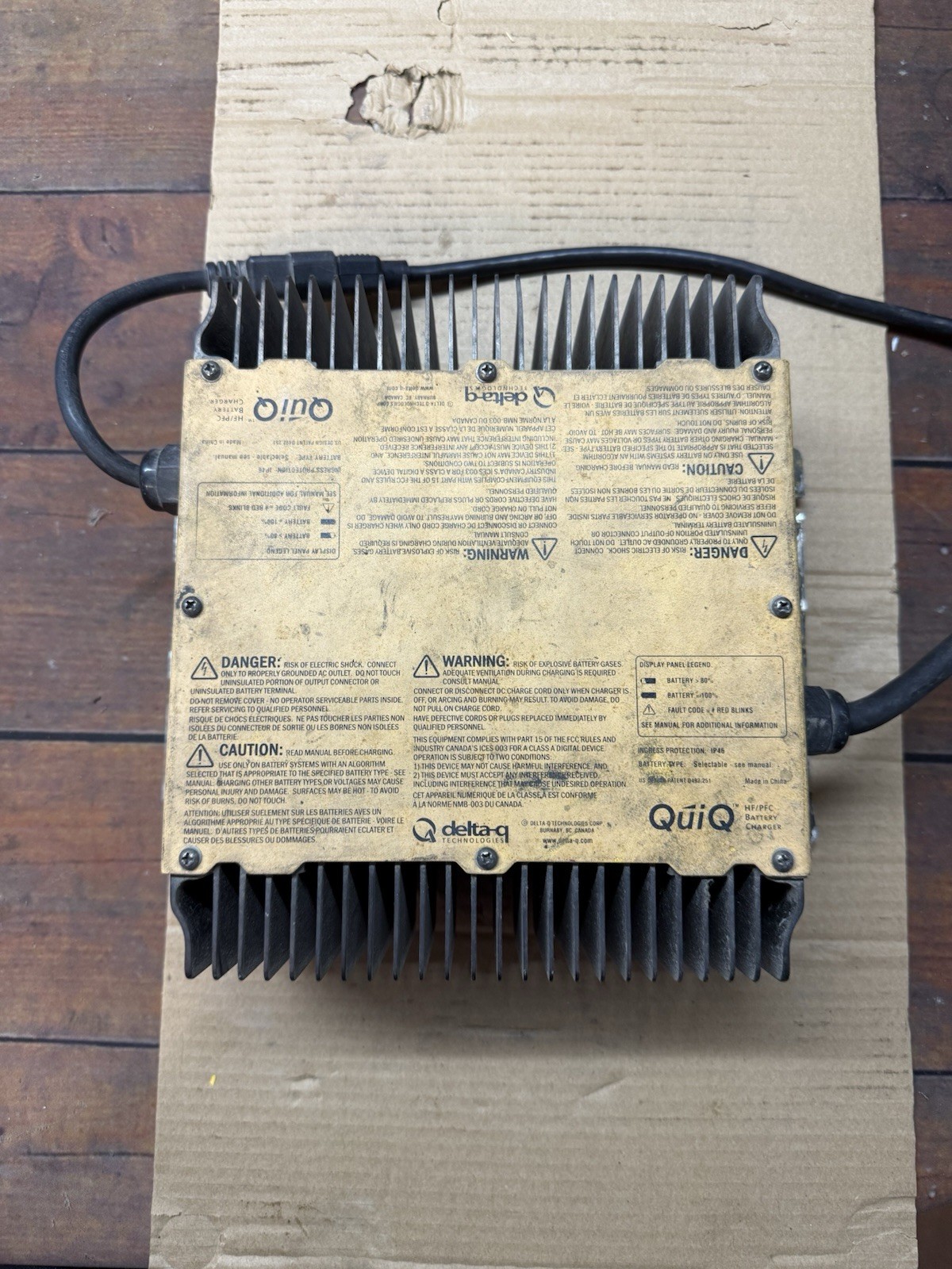 DELTA-Q QUIQ HF/PFC 36 V BATTERY CHARGER 912-3610-T2 LEAD ACID 18 CELL 21-400Ah