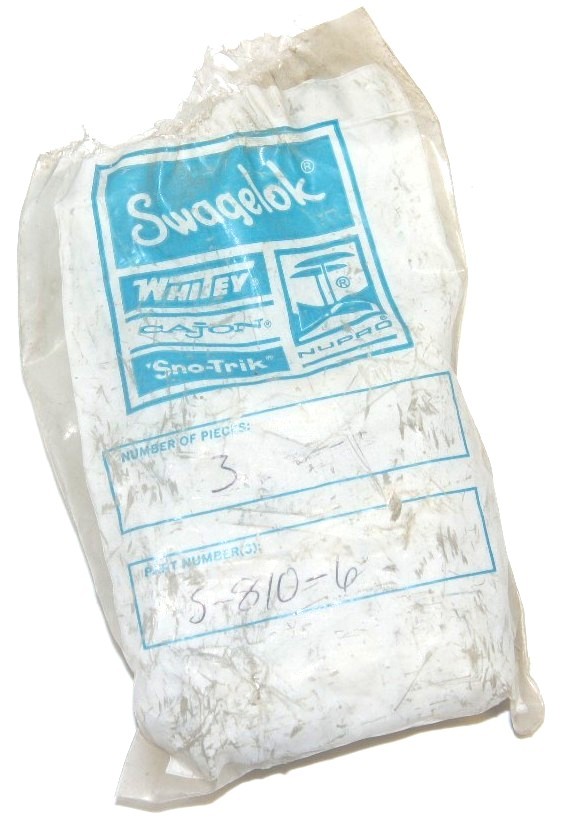 NEW SWAGELOK SS-810-6 FITTING UNION, 1/2″ TUBE (BAG OF 3) SS8106