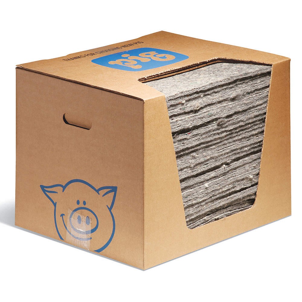 PIG MAT1203 Oil Water Filter Mat Pads,18″L,15″W,PK30 54XK78