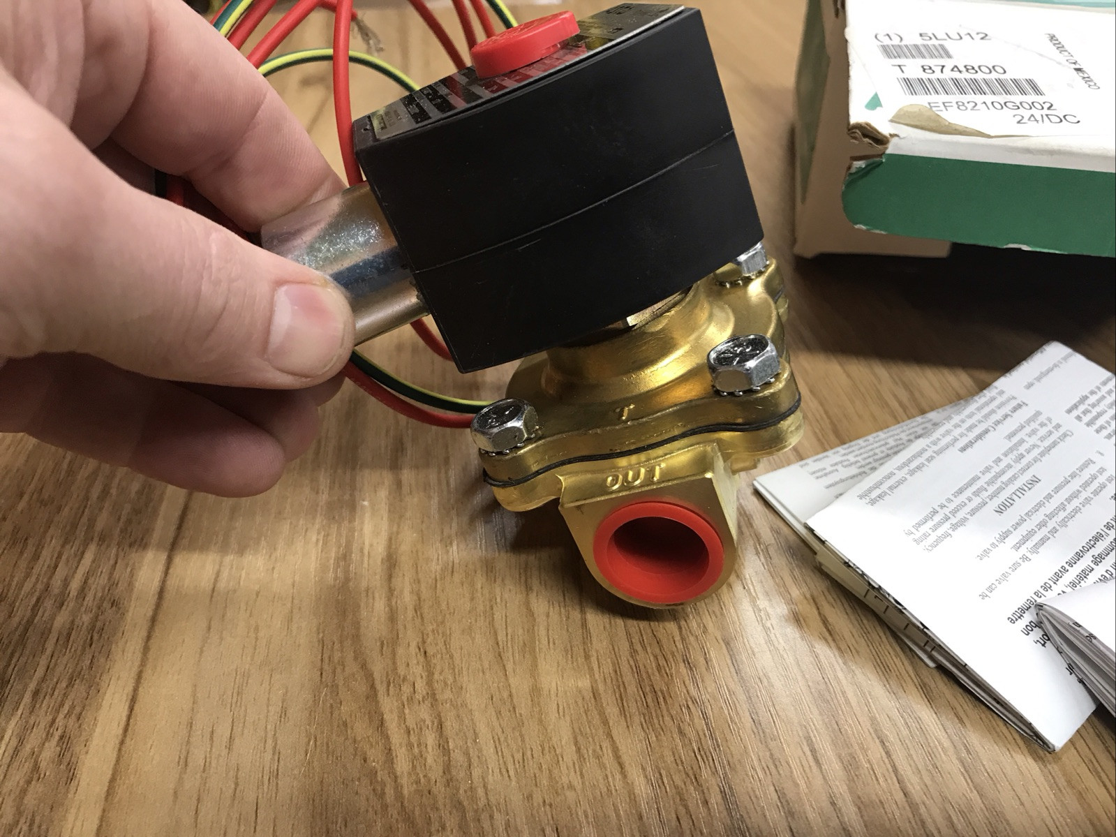 NEW OLD STOCK! ASCO 24V 1/2″ SOLENOID VALVE EF8210G002 Red Hat 5LU12 T 874800