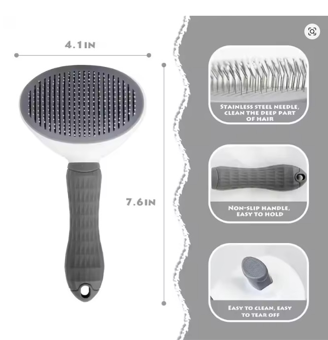 Pet Dog Brush Cat Comb Self Cleaning Pet Hair Remover Brush For Dogs Cats….