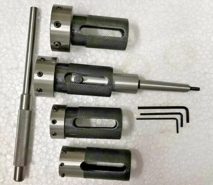 Lathe Tailstock Die Holder Set Of 4 Floating Type MT1 SHANK Holds Imperial Die @