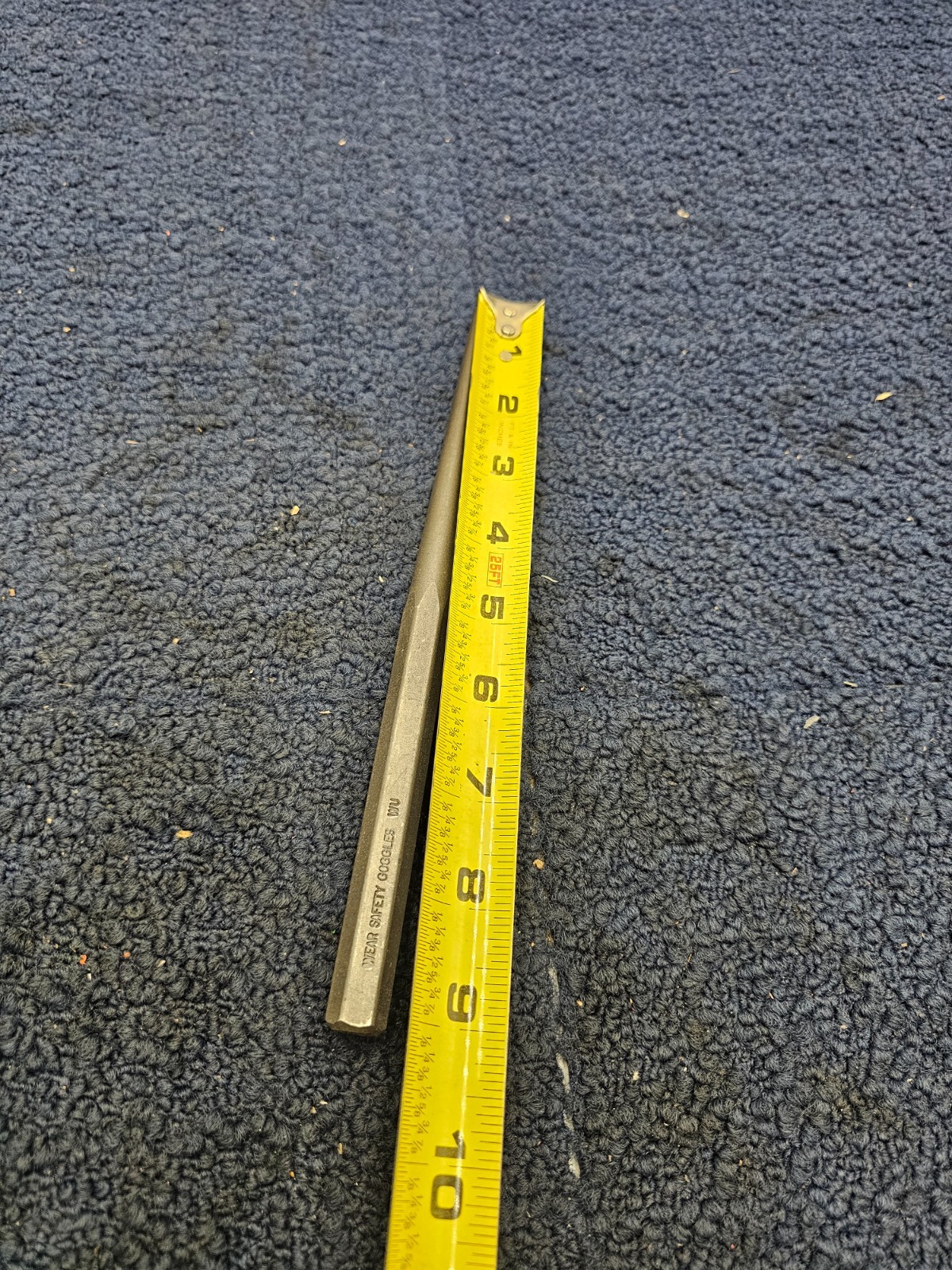 (QTY 4) Long Punch Tool 9 Inch L x 1/2 Inch W – Wear Safety Goggles