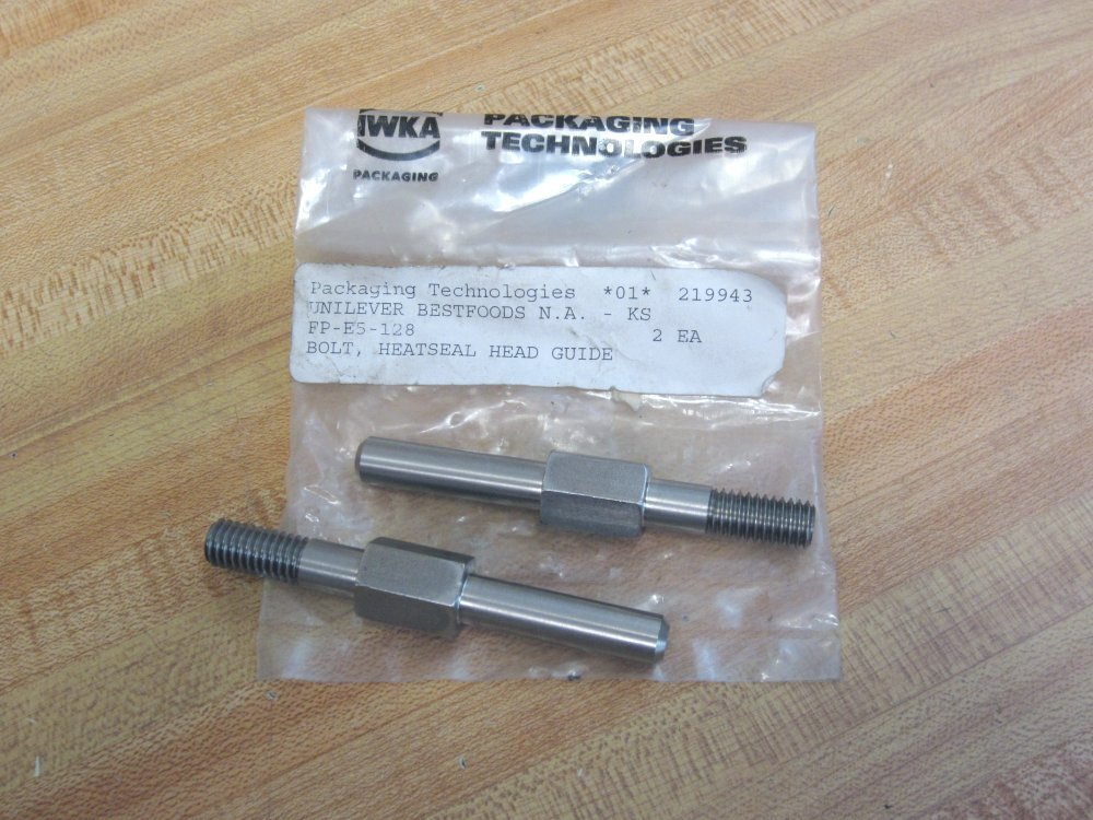 Packaging Technologies FP-E5-128 Heatseal Head Guide Bolt FPE5128 (Pack of 2)