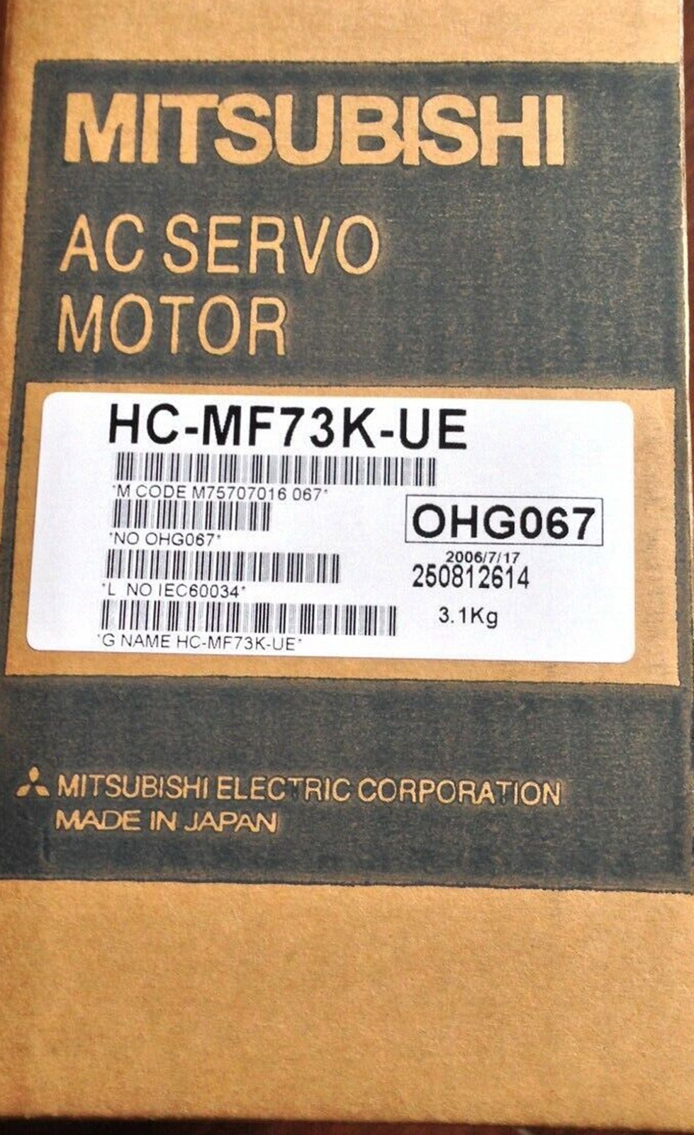 NEW MITSUBISHI HC-MF73K-UE Servo Motor