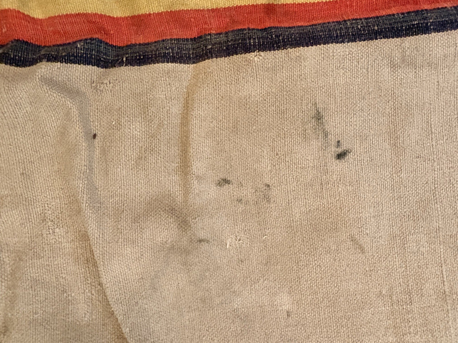 Vtg Deutsche Bundespost 1977 Burlap Mail Bag West Germany Tricolor 28×44