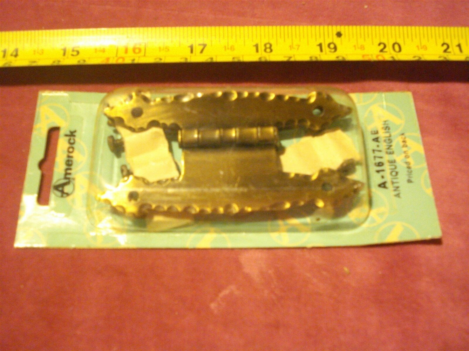 (0694.) Cabinet Hinges for 3/8″ Offset doors. 1 Pair Antique English Finish