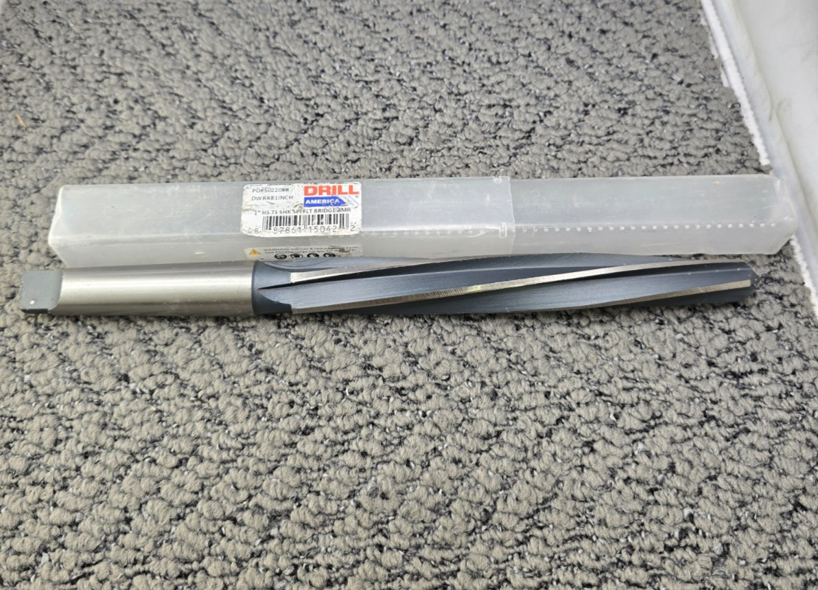 DRILL AMERICA DWRRB1INCH: 1″ HSS 3MT Spiral Flute Bridge Reamer