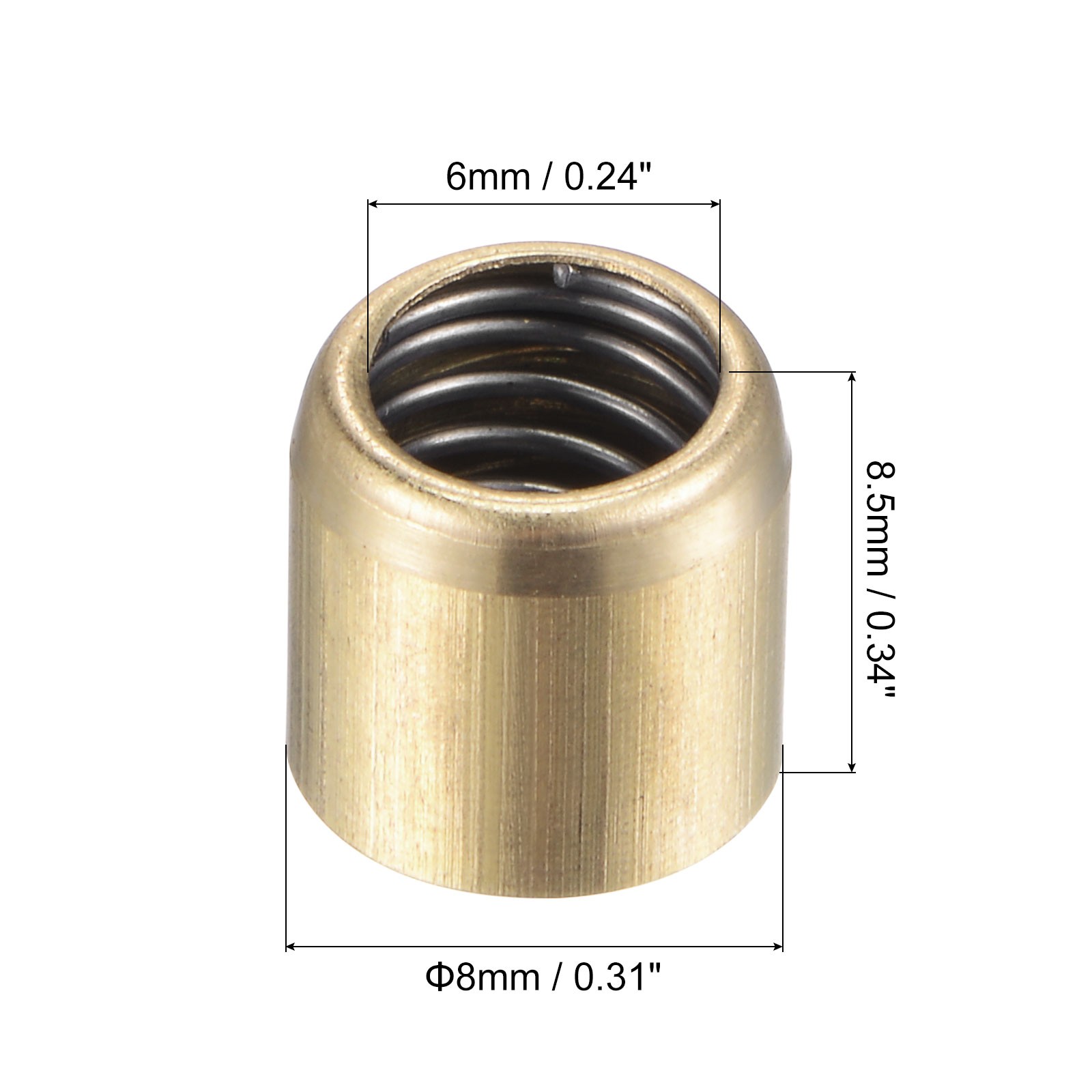 20Pack Brass Push Button Grease Oil Cup 8x8mm Ball Oiler for Lubrication System