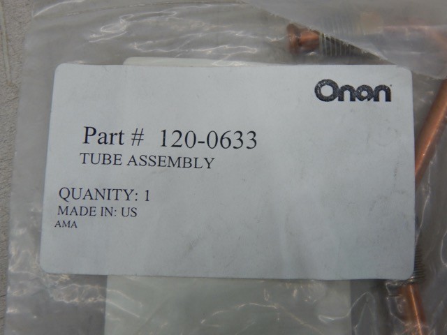 Cummins, Onan 120-0633 4710010083500 Oil Line, Metal Tube Assembly