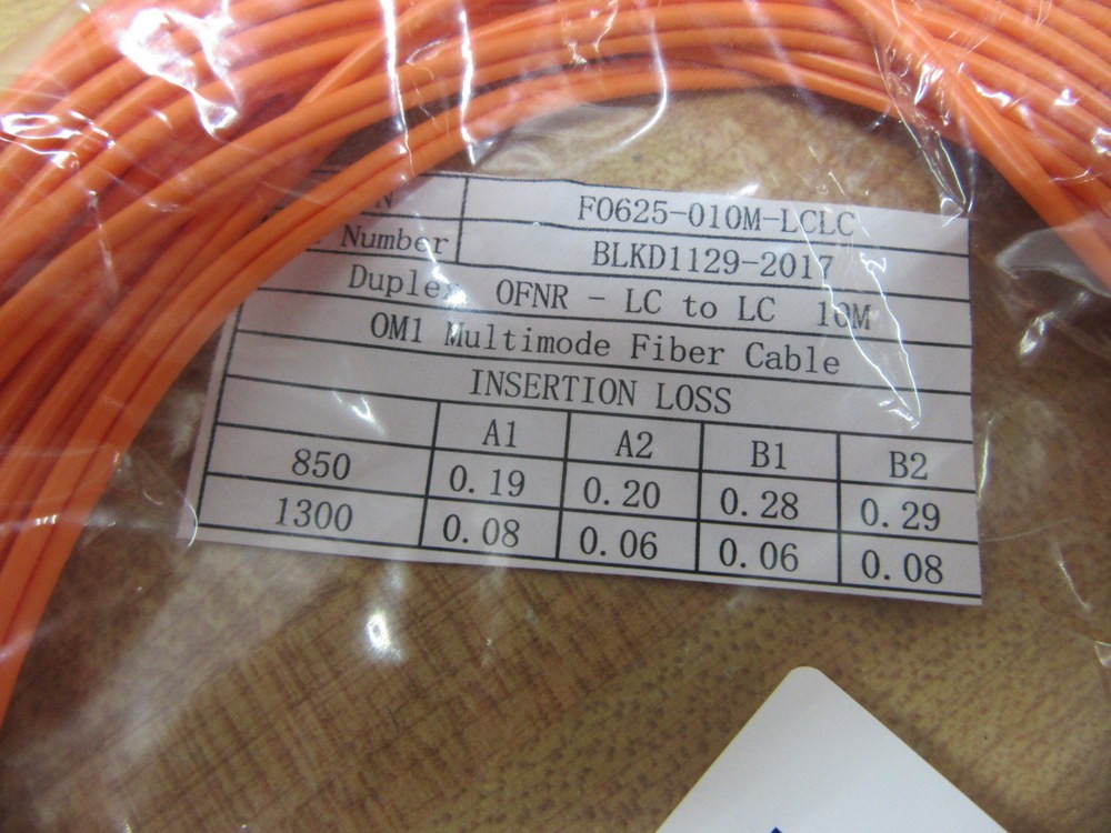 Black Box FO625-010M-LCLC OM1 Multimode Fiber Cable FO625010MLCLC (Pack of 3)