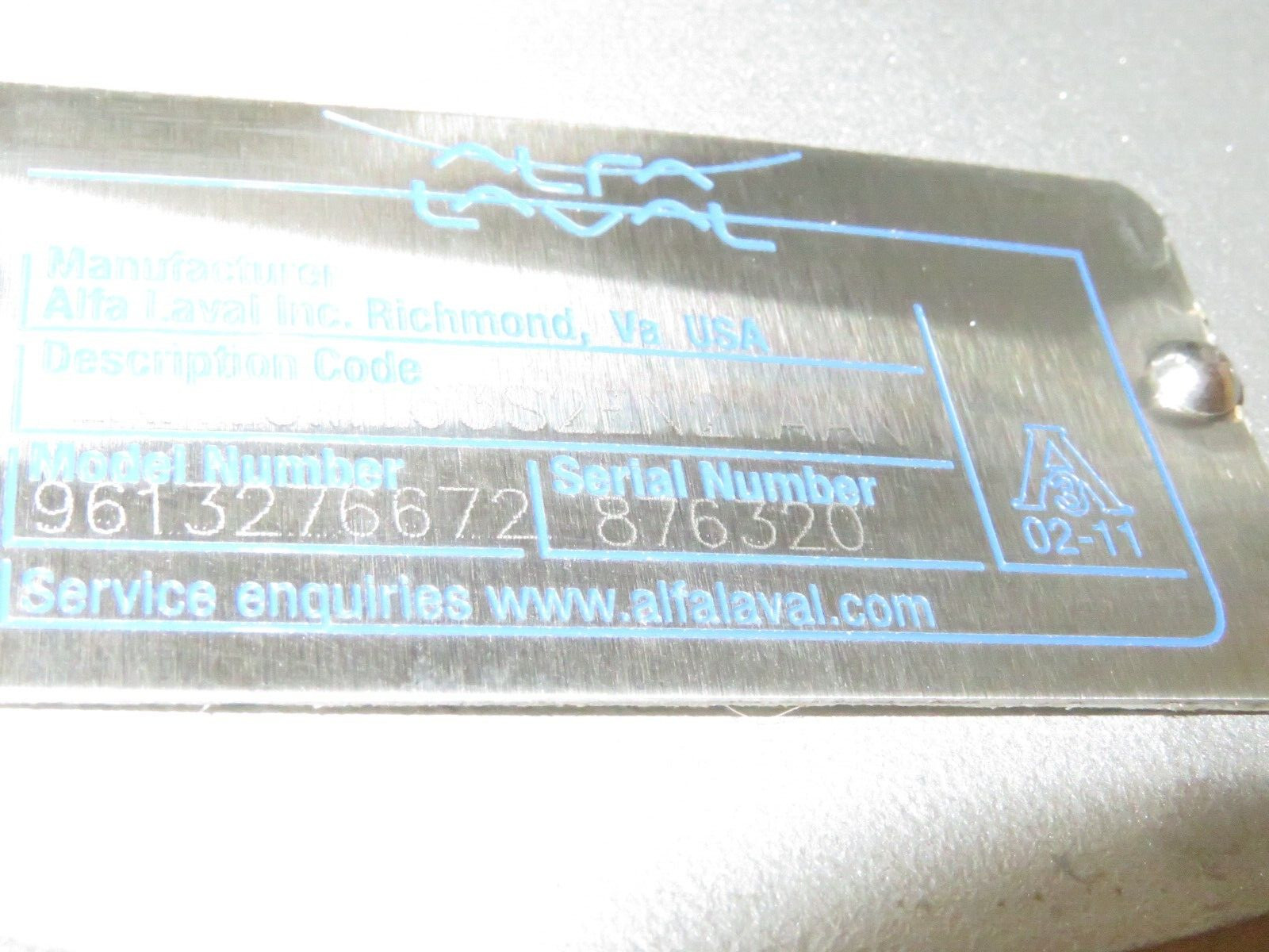 2-1/2″ X 2″ Alfa Laval LKH10M163S2EN21AAN Centrifugal Pump NEW 9613276672 10HP