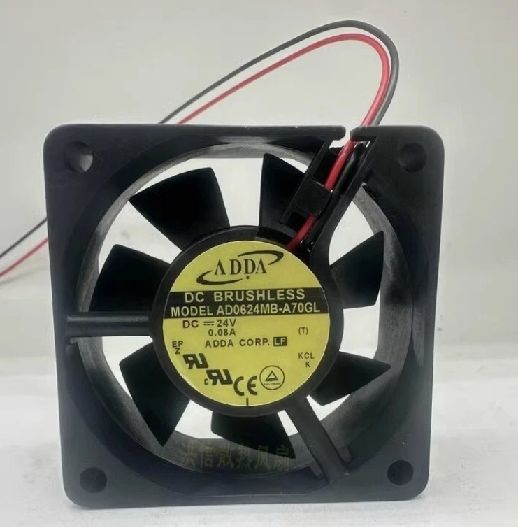 1 pcs ADDA 6025 AD0624MB-A70GL DC24V 0.08A 60 * 25MM inverter cooling fan