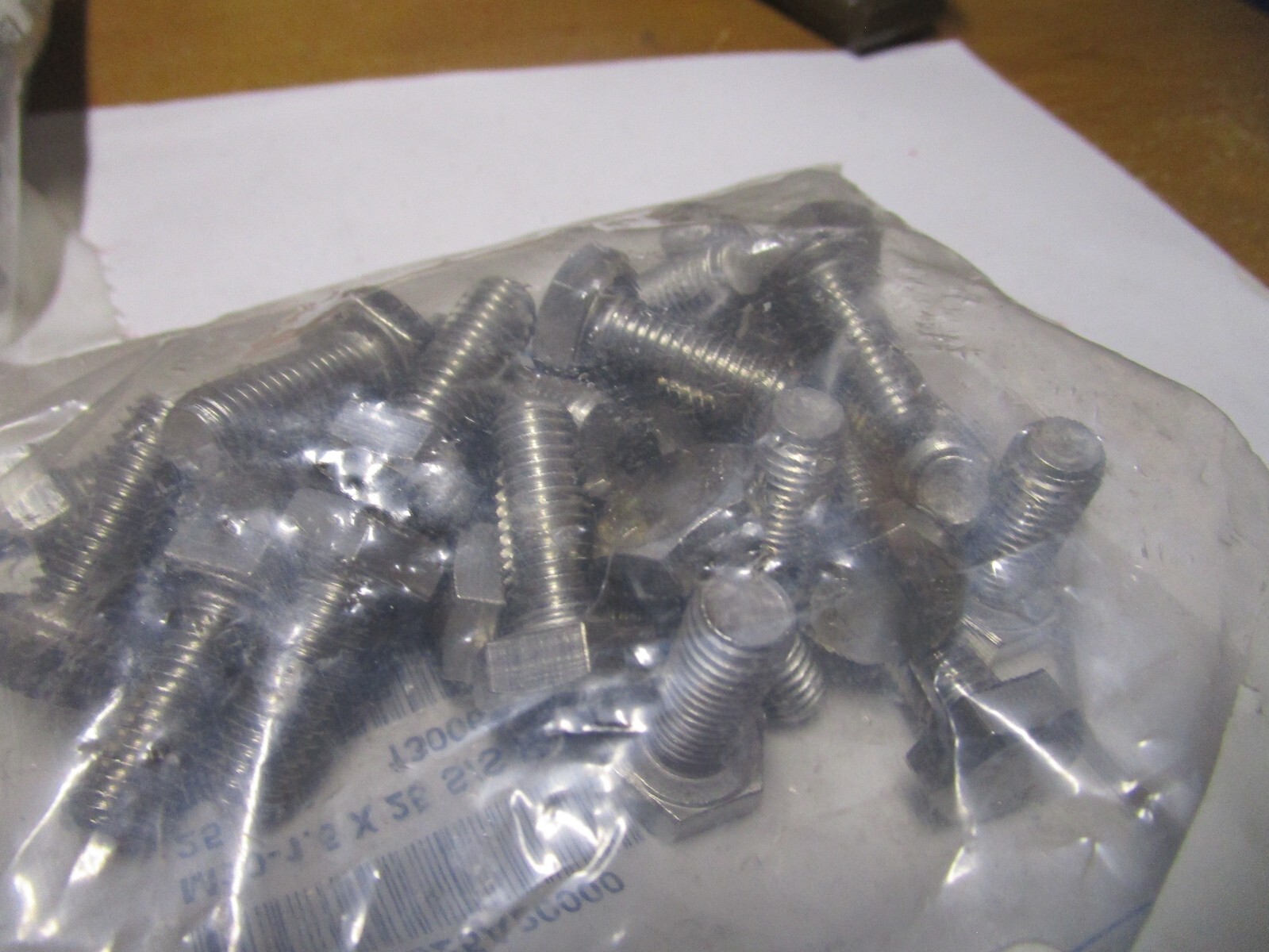 M10-1.5 x 25mm DIN 933 A2-70 Stainless Steel Hex Cap Screw QTY 25