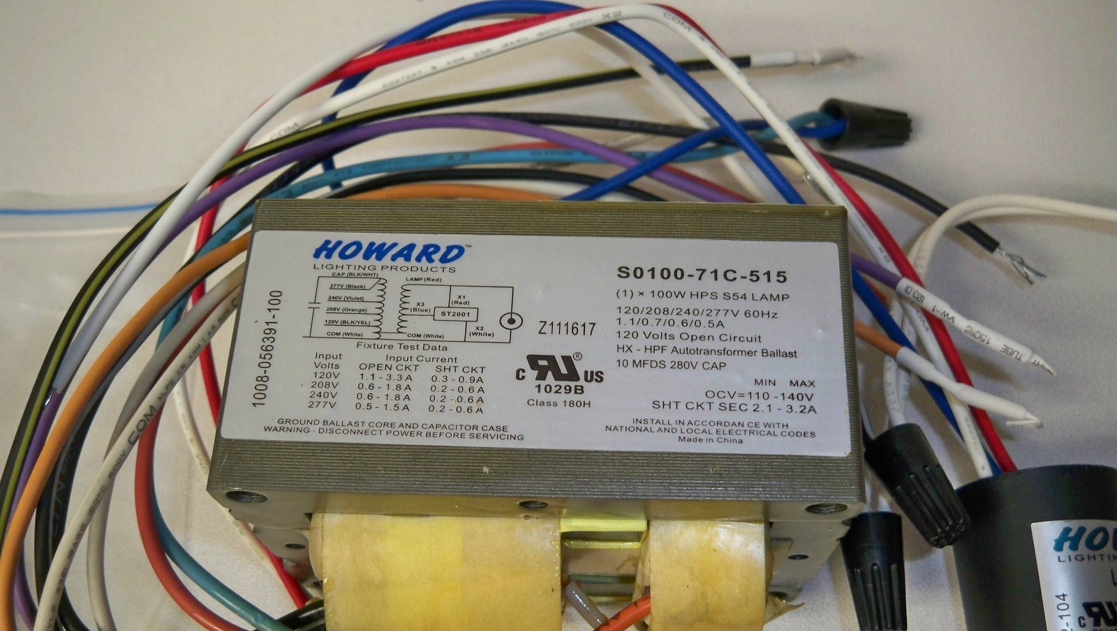 *NEW* Howard S-100-4T-HXH-K High Pressure Sodium Ballast Kit