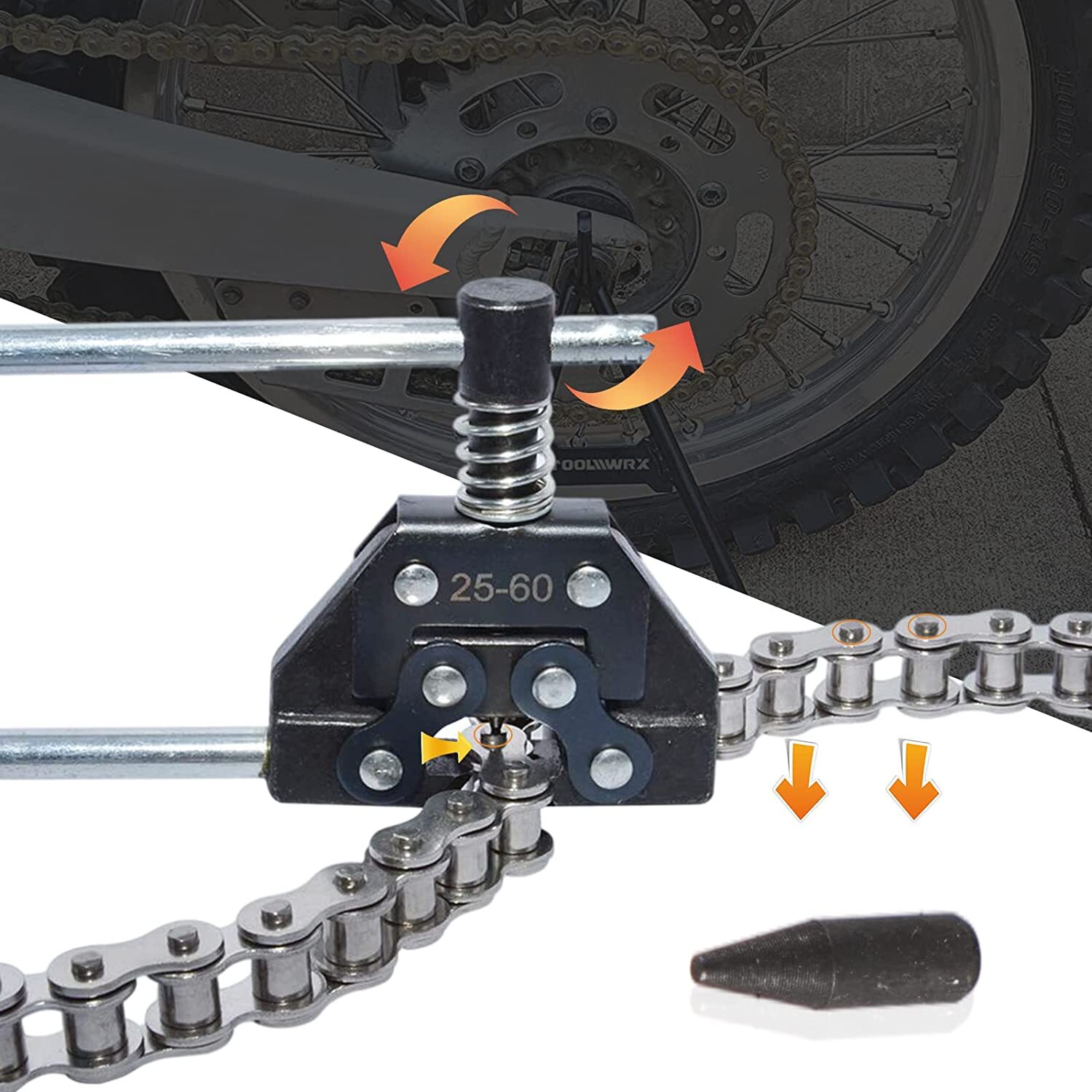 Roller Chain Tools Kit 25-60 Chain Detacher Breaker Cutter Tool For Bike / ATV
