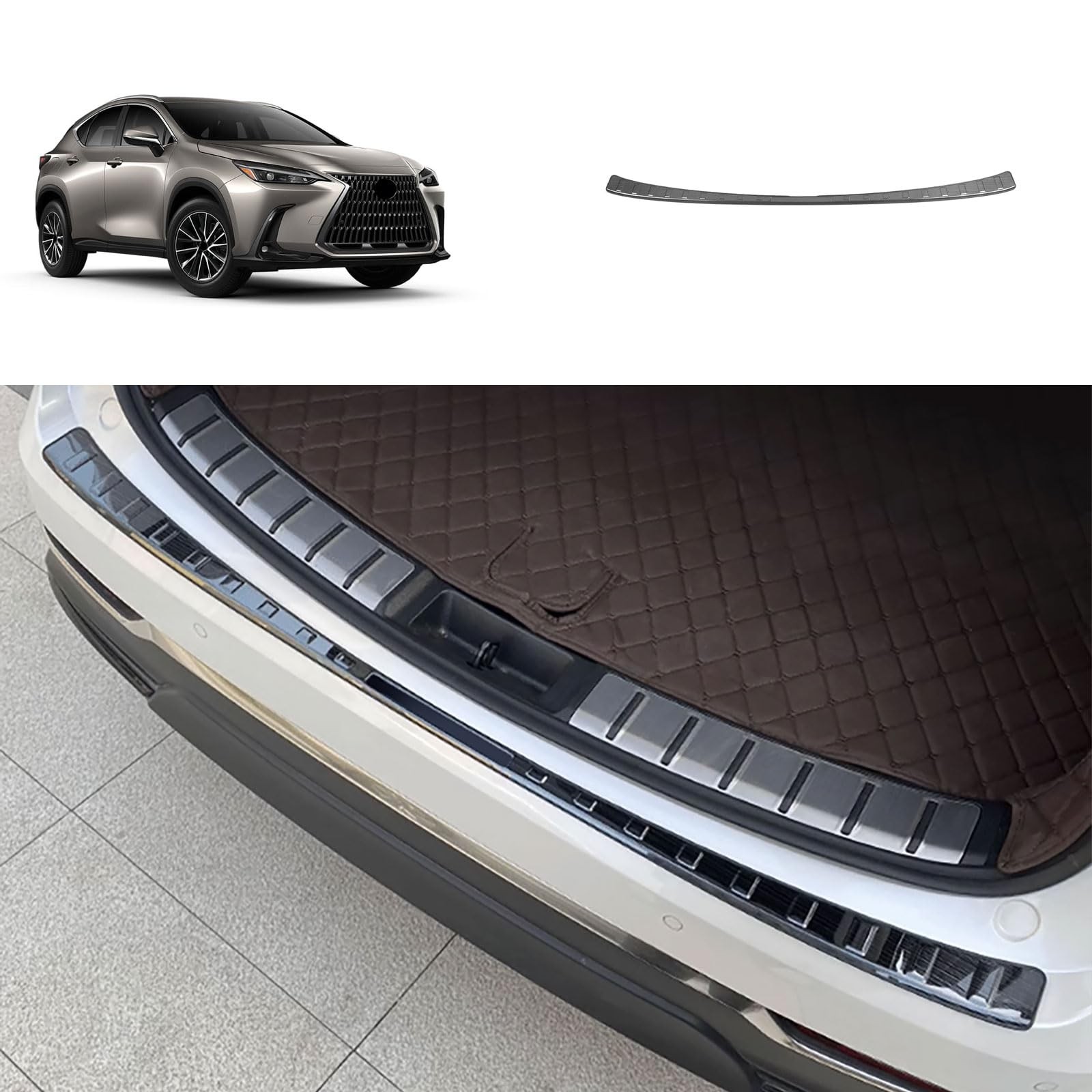 TERDARAY Rear Outer Trunk Bumper Guard Cover Protector Compatible with Lexus …