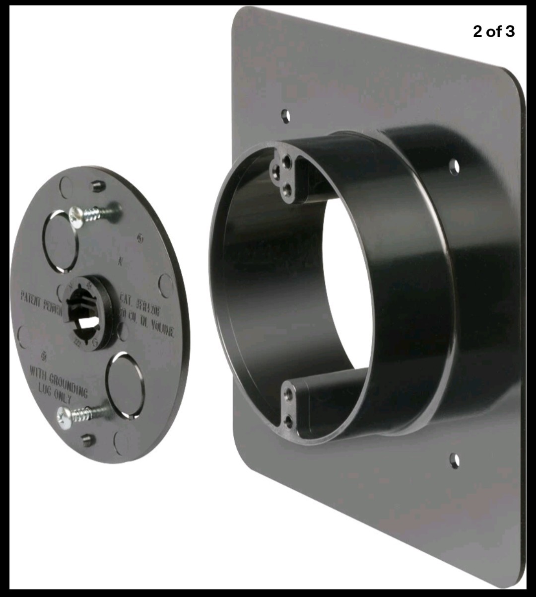 Round Flanged Device Box Arlington FR420F Stucco Box