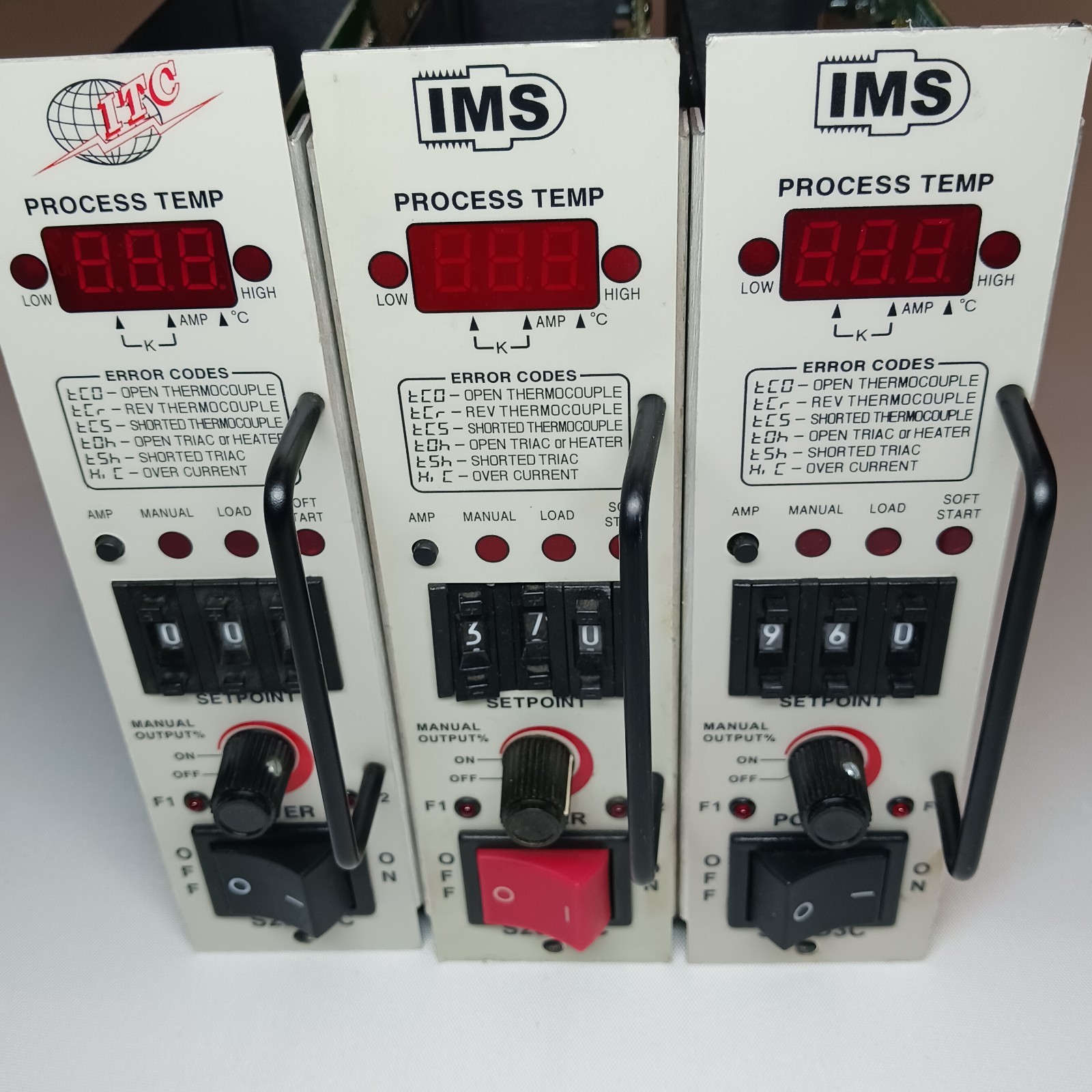ITC S20-D3C Process Temperature Controller Lot of 3 For Parts Repair As-Is