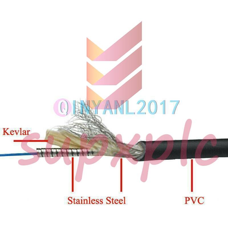 Black Armored Fiber Cable Duplex Fiber Optic Patch Cord 150M LC-LC UPC SM 9/125