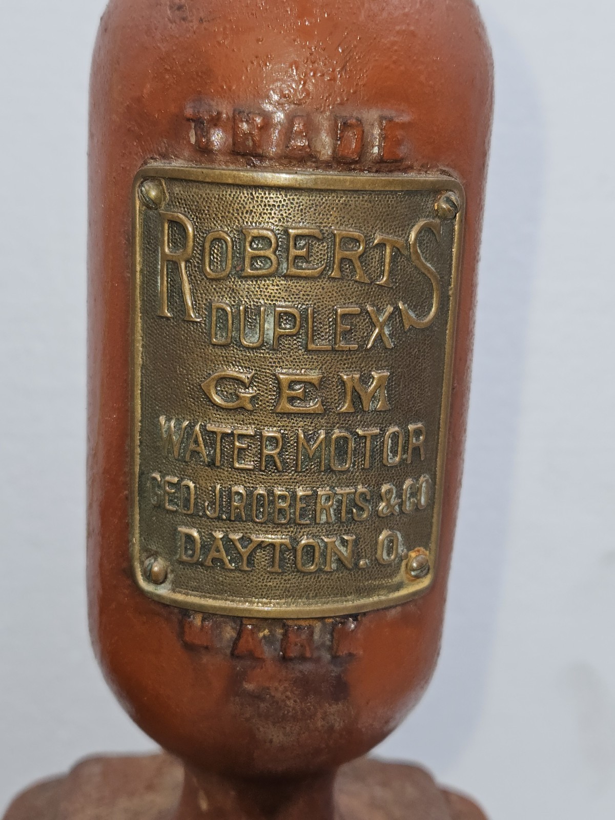 Antique Original Roberts Duplex water motor, STEAM PUMP Steam Engine Dayton Ohio