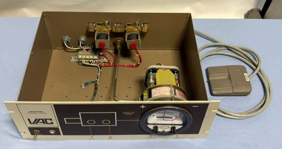 VAC Pedatrol Pressure Control Panel PC-1 w/ Linemaster Switch Foot Pedal B-2-S