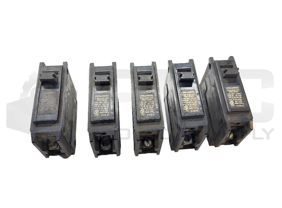 LOT OF 5 CHALLENGER E16248 CIRCUIT BREAKER 1P 20A