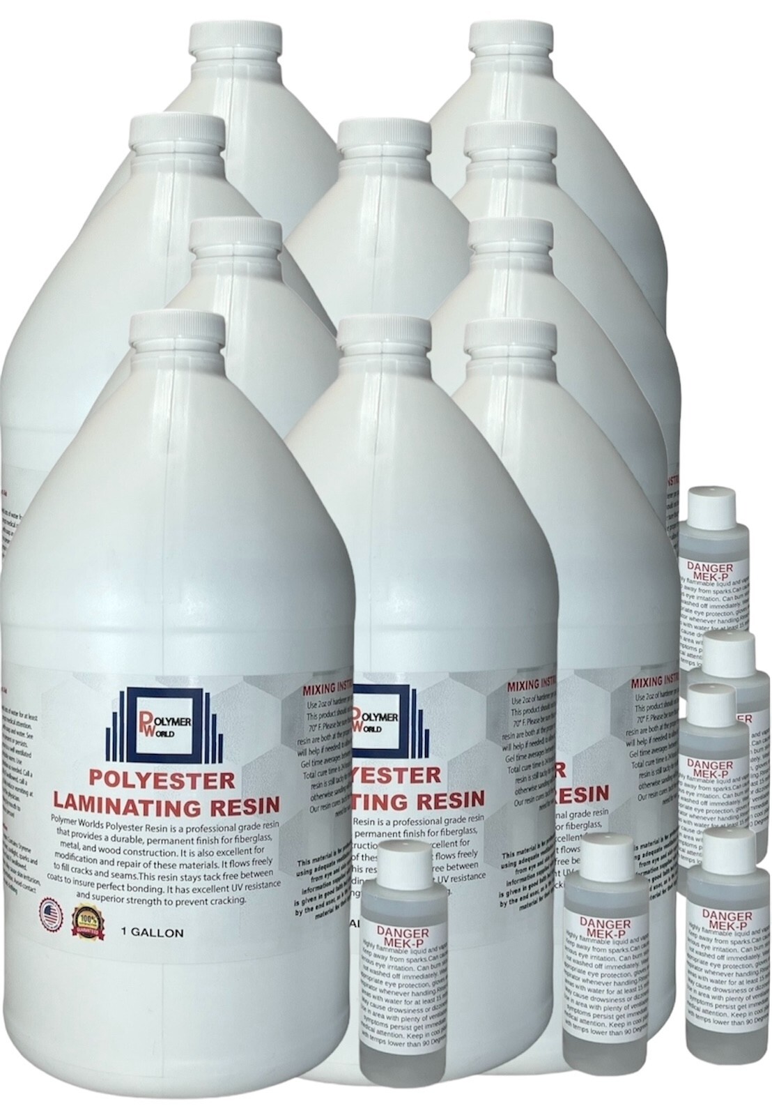 Polymer World Polyester Resin 10 Gallons For Boats RV’s Canoes Fiberglass Autos
