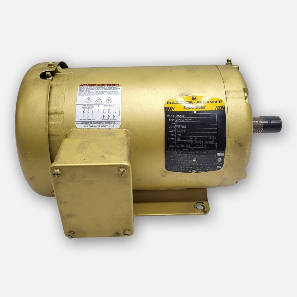 BALDOR EM3558T MOTOR 2HP 3PH 1755RPM FR: 145T Spec: 35AA001N909G1