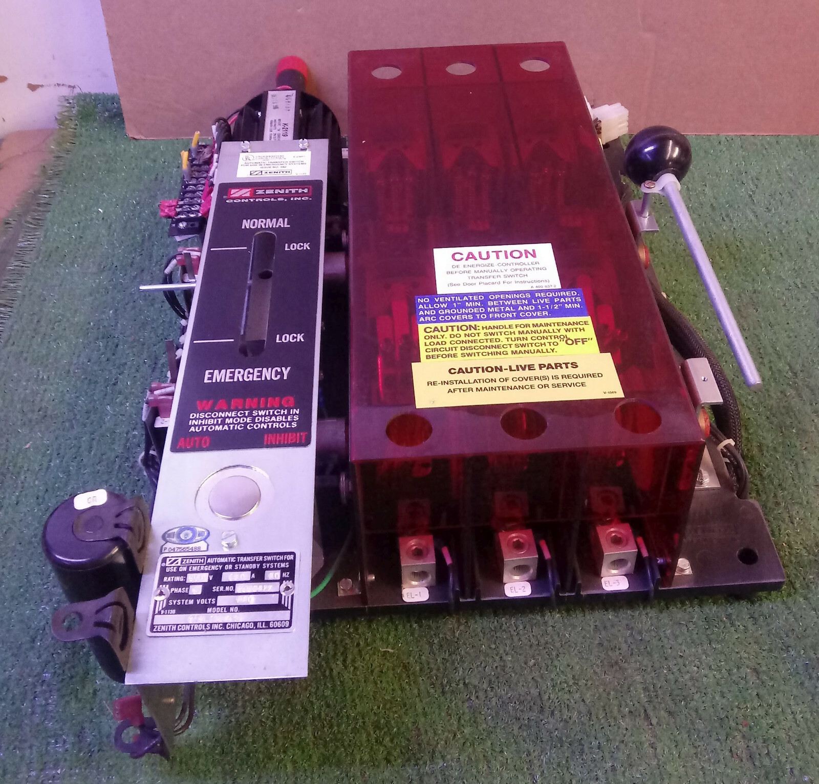1 USED ZENITH ZTSH15EX-5 150 AMP AUTOMATIC TRANSFER SWITCH ***MAKE OFFER***