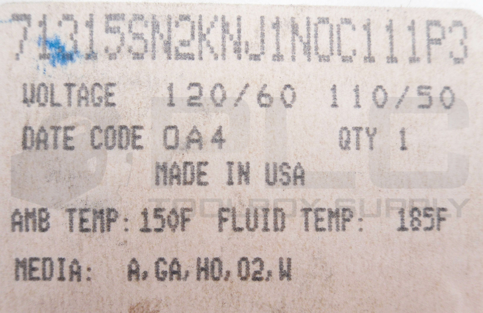 NEW HONEYWELL 71315SN2KNJ1N0C111P3 SKINNER VALVE 110/1120V 50/60HZ 10W 125PSI