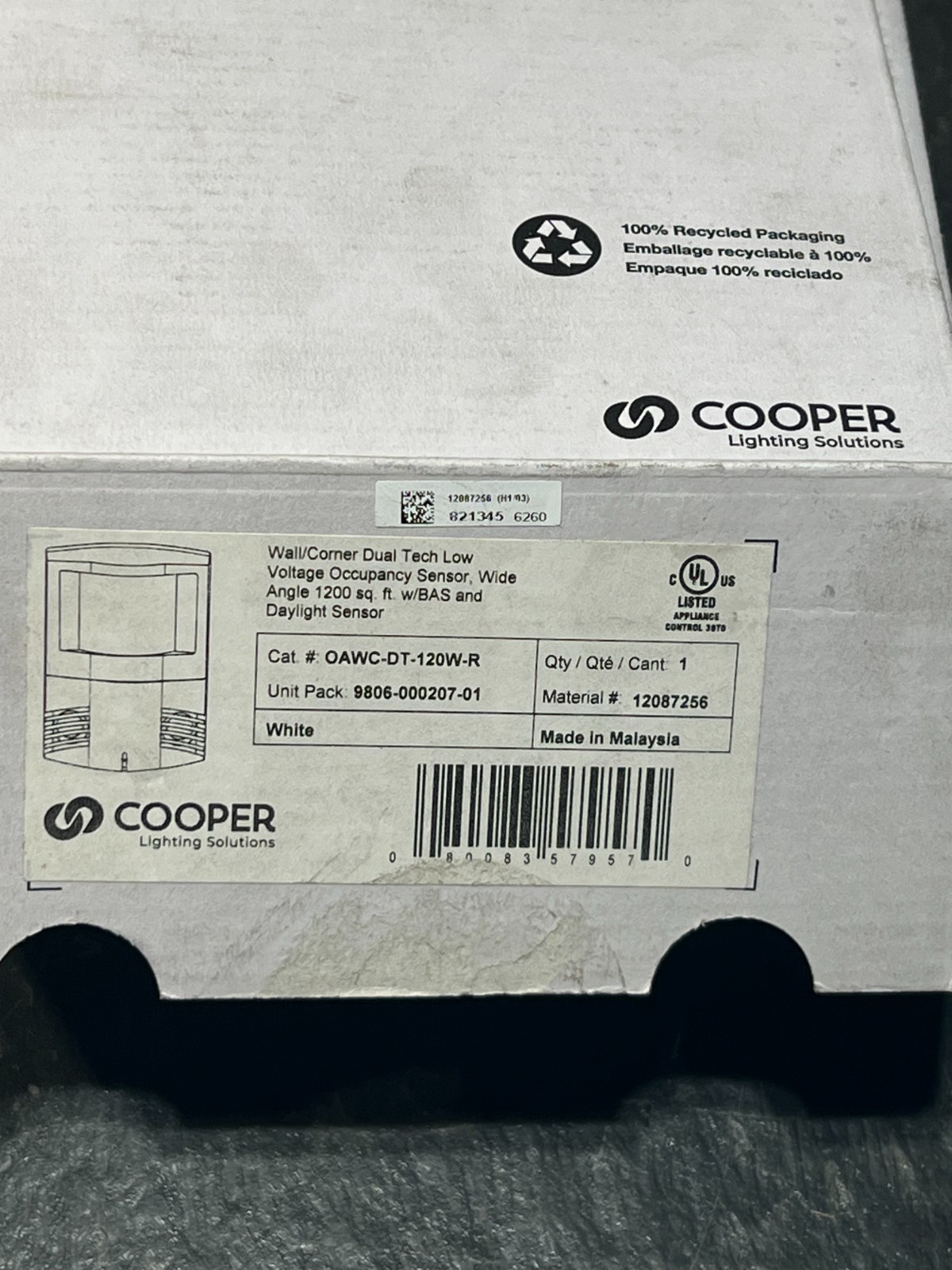 cooper oawc-dt-120w-r nos poor packaging